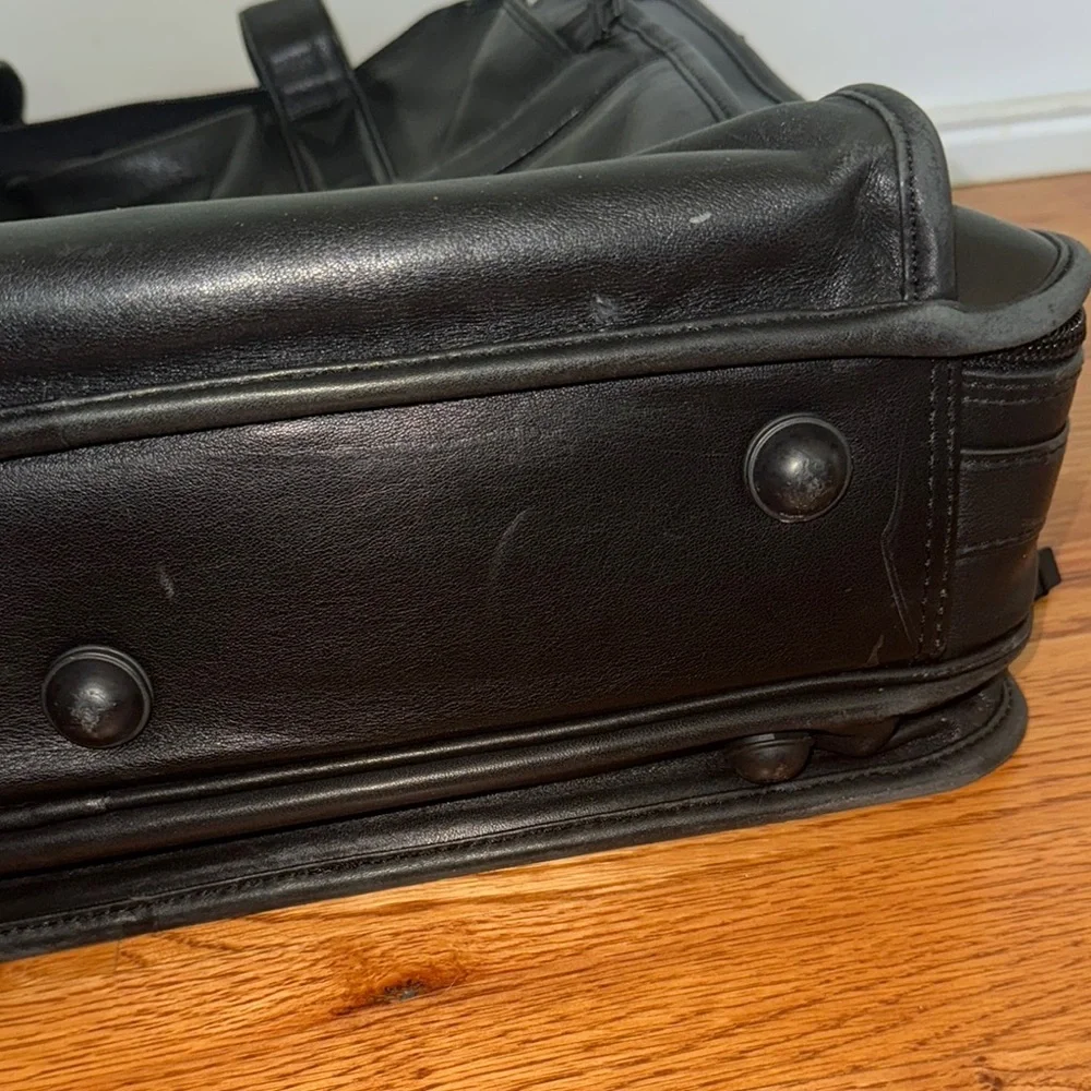 Tumi Black Leather Briefcase